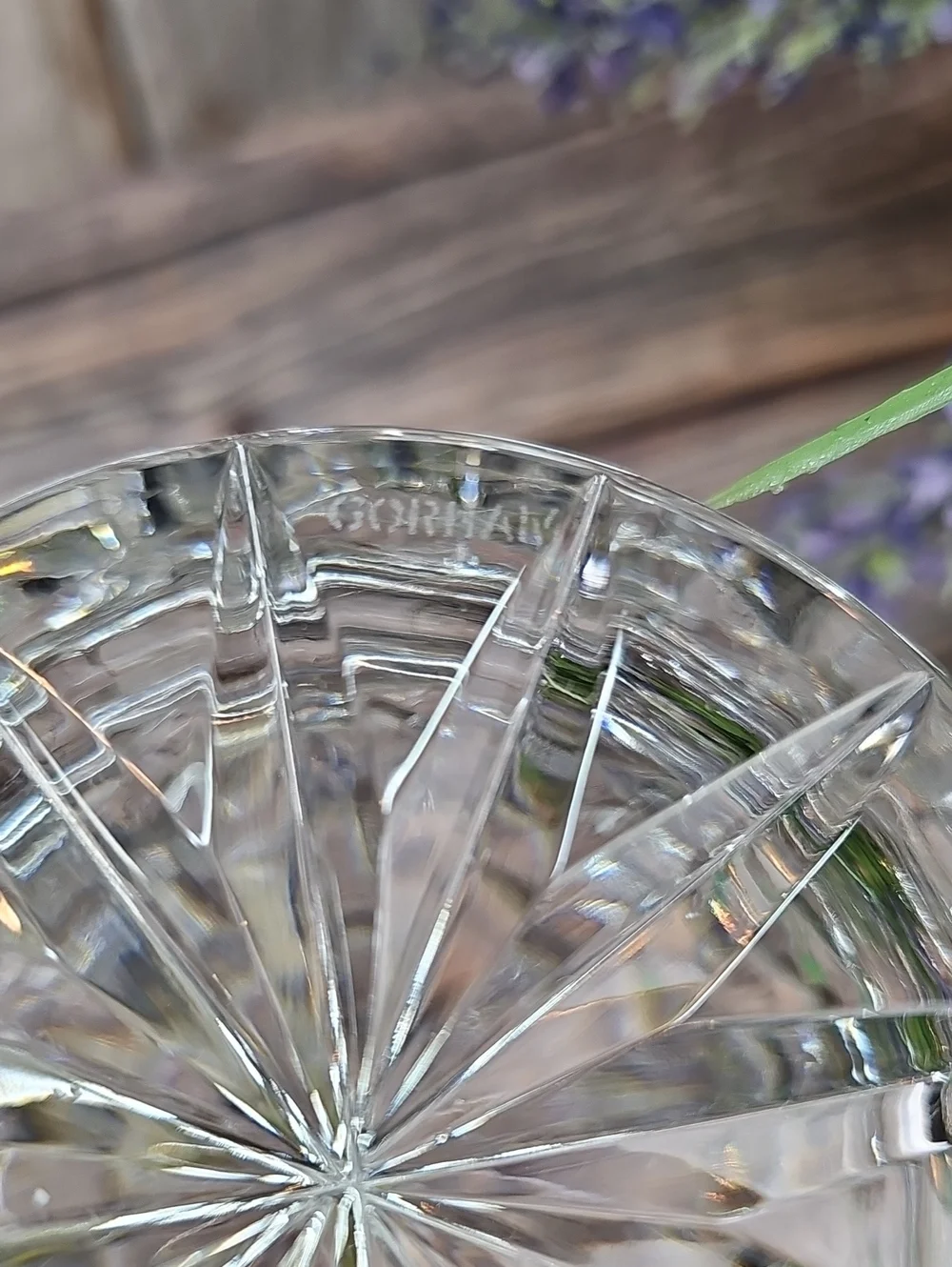VINTAGE AUTHENTIC GORHAM GLEN MIST FULL LEAD CRYSTAL DECANTER